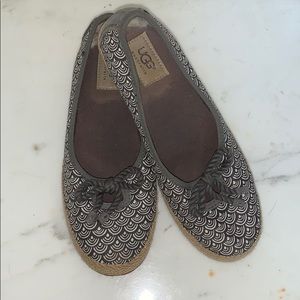 UGG flats with bows